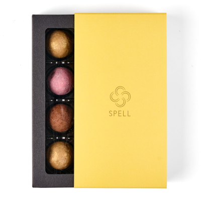 Assorted truffles candy set Yellow