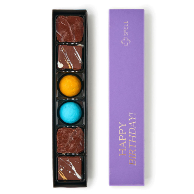 Set of chocolate candies Heart for Birthday lavender