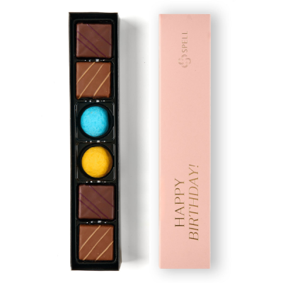 Set of chocolates Victory for Birthday pink