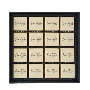Set of 16 Tiramisu chocolates with printing (your design)