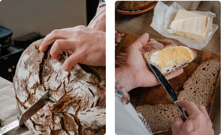 Канапка з житнього хліба Сегель, маслом та квашеними лимонами