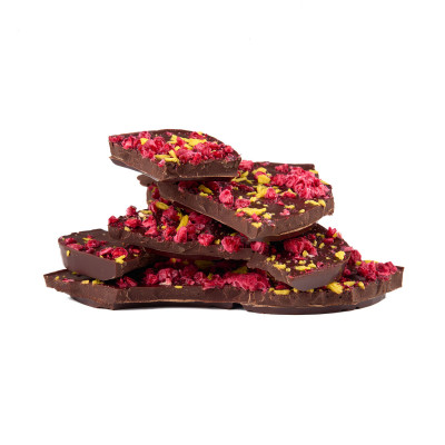 Dark chocolate with citrus Pink hearts