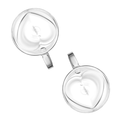 Set of cups Heart with double walls, 2 pcs 300 ml