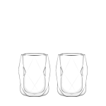 Set of double-walled cups, 350 ml, 2 pcs