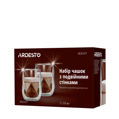 Set of double-walled cups, 350 ml, 2 pcs