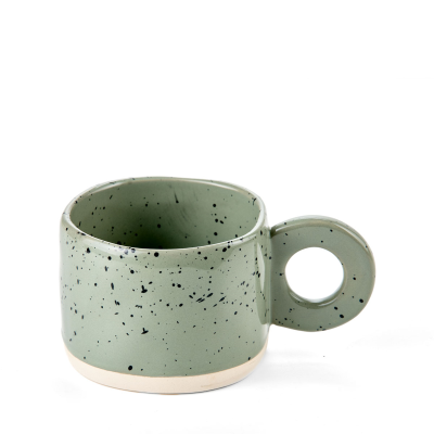 Green ceramic cup, 280 ml