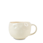 Handmade ceramic mug, wide, white, 450 ml