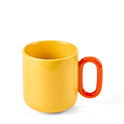 Set of colorful porcelain cups, 2pcs 350 ml
