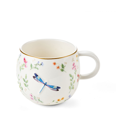 Porcelain cup "Dragonfly", 400 ml