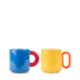 Set of colorful porcelain cups, 2pcs 350 ml