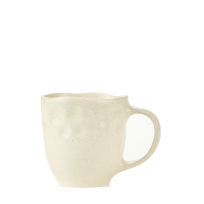 Handmade ceramic white mug, 250 ml