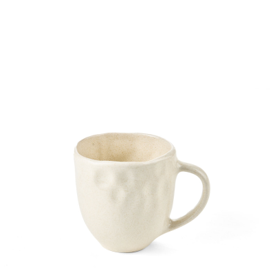 Handmade ceramic white mug, 250 ml