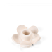 Handmade flower candle holder, white