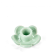 Handmade flower candle holder, green
