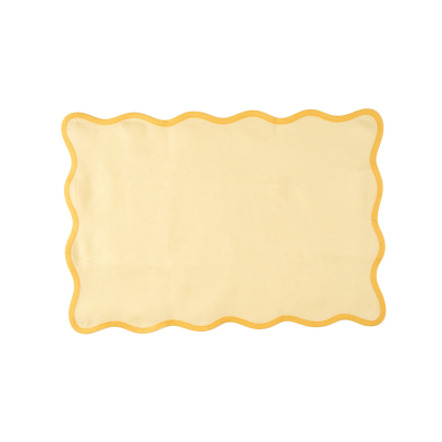 Handmade napkin yellow Fine Waves from Serve it