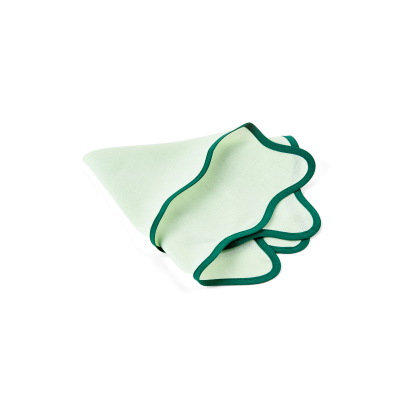 Handmade napkin green Fine Waves from Serve it