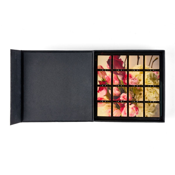 Set of 16 Tiramisu chocolates with printing (your design)