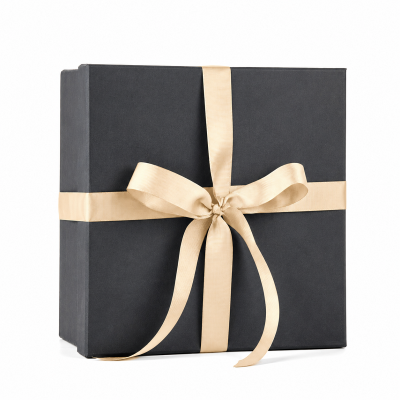 Square black gift box