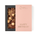 Pink milk chocolate with salted caramel for Birthday