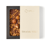 Milk chocolate with hazelnuts and salted caramel Thank you