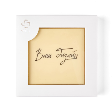 White chocolate tile with print (your design)