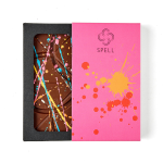 Milk chocolate with thick chocolate filling Summer to the max Pink