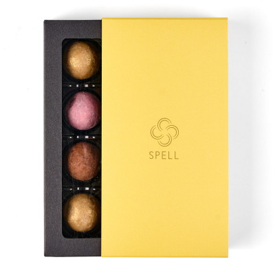 Assorted truffles candy set Yellow