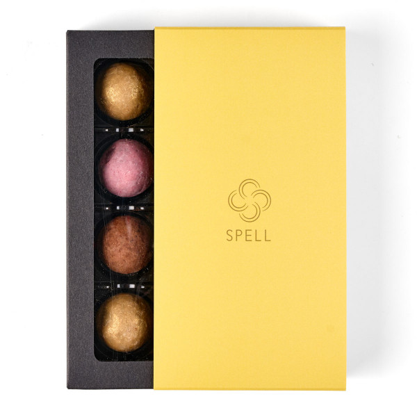 Assorted truffles candy set Yellow