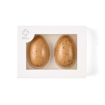 Set of Easter eggs with marshmallows