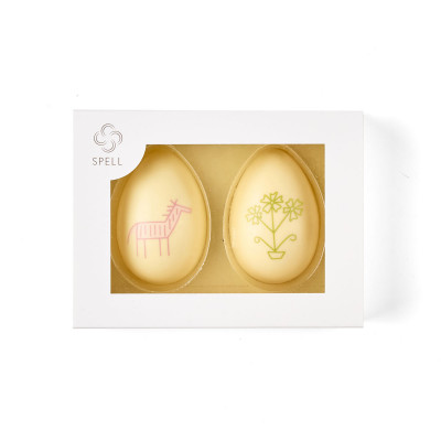 Set of Easter eggs from west to east