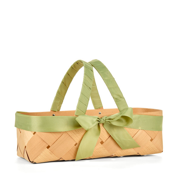 Подарунковий плетений кошик з двома ручками