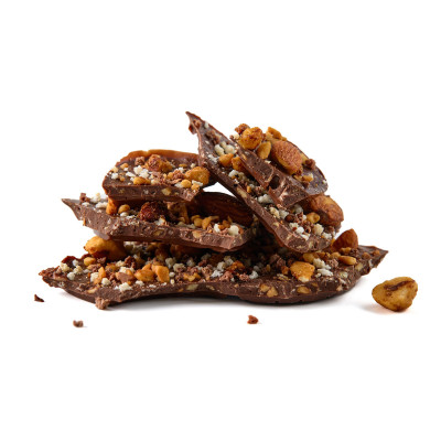 Milk chocolate with nuts and meringue