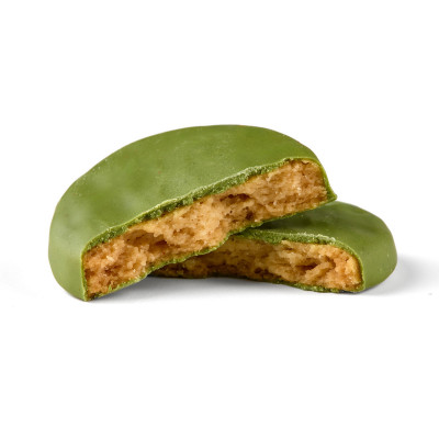 Butter cookies in matcha chocolate, 12 pcs
