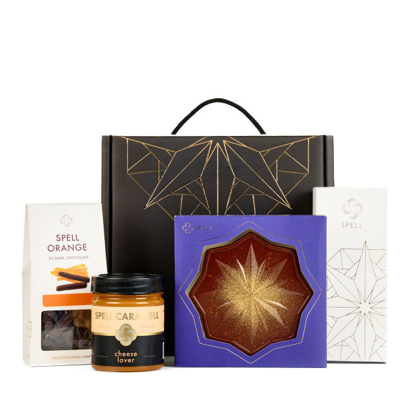 Gift Christmas Eve with cookies and candied fruit