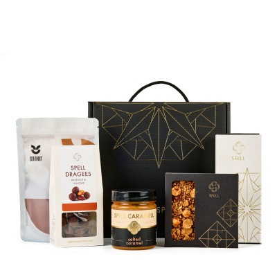 Gift with cookies and cocoa Cozy evening