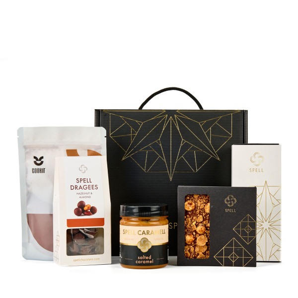 Gift with cookies and cocoa Cozy evening