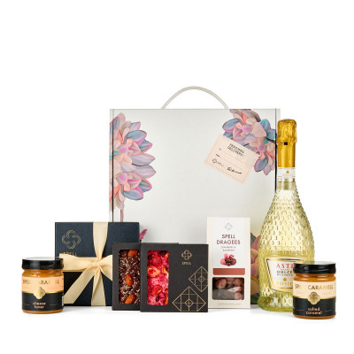 Gift with sparkling wine Sparkling mood