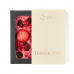 White chocolate with cranberries, cherries and raspberries Thank you