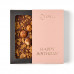 Pink milk chocolate with hazelnuts and salted caramel for Birthday