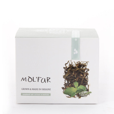 Black Cyprus tea with mint and lemon balm leaves 