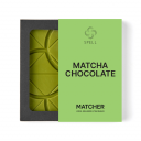 White chocolate tiles with matcha