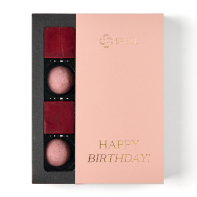Set of sweets Poppy Blossom for Birthday pink