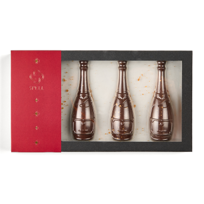Chocolate candies Sparkling bottles
