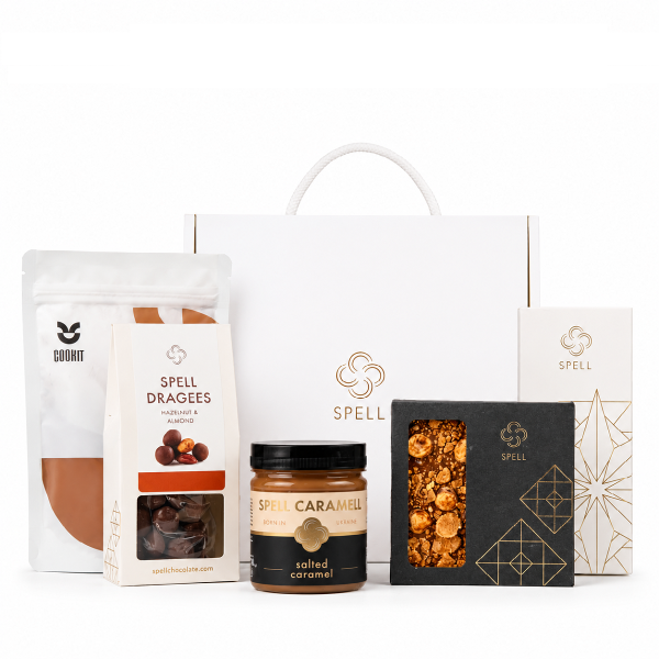 Gift with cookies and cocoa Cozy evening 