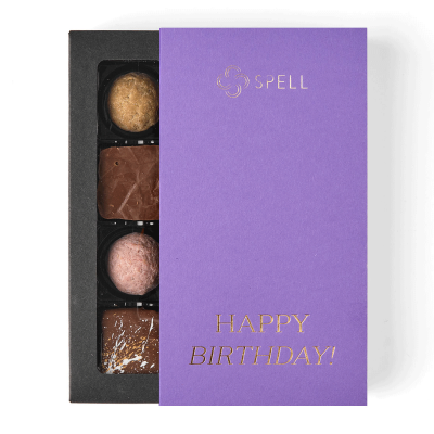 Набір цукерок Вишуканий до Дня народження лавандовий