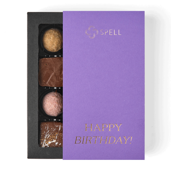 Набір цукерок Вишуканий до Дня народження лавандовий