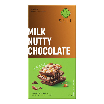 Milk chocolate with assorted nuts