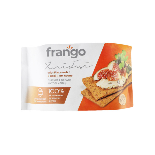 Frango chickpea bread with flax seeds, 100g
