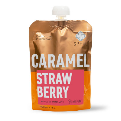 Caramel with strawberries, 260 g