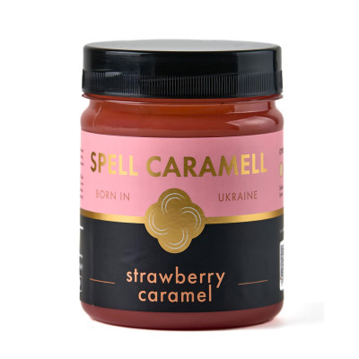 Caramel with strawberries